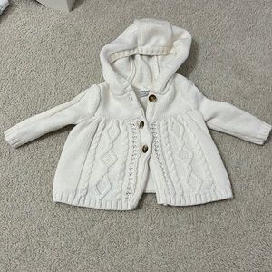 Perfect Carters ivory knit cardigan 3m baby girl